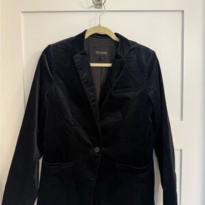Banana Republic Black Velvet Women's Blazer - 6 TALL